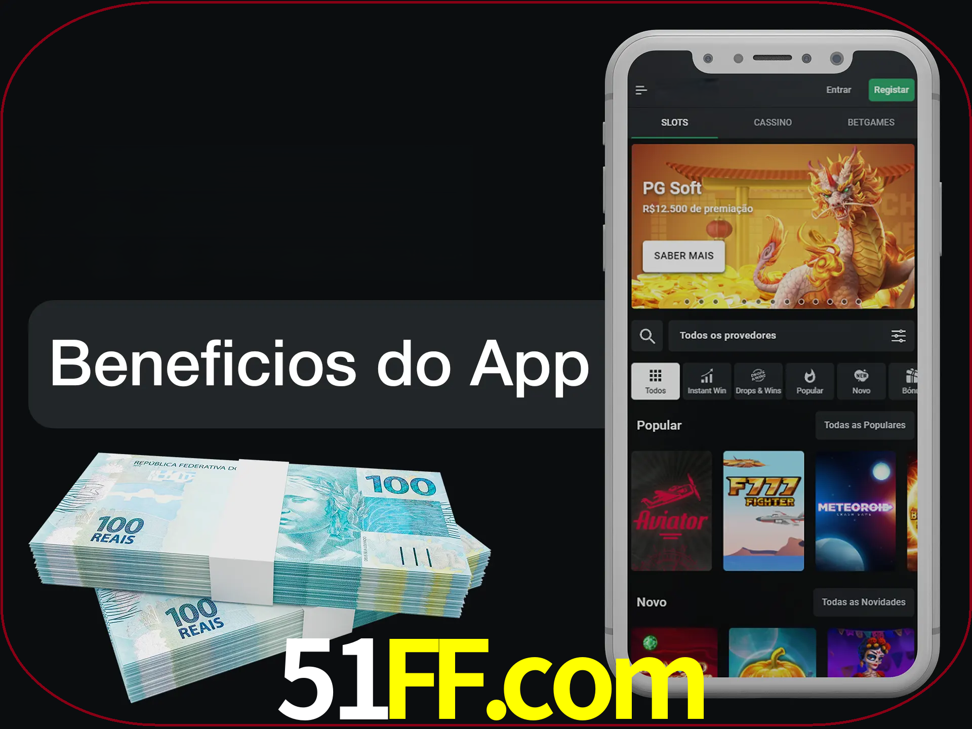 Obtenha todos os benefícios usando o aplicativo.